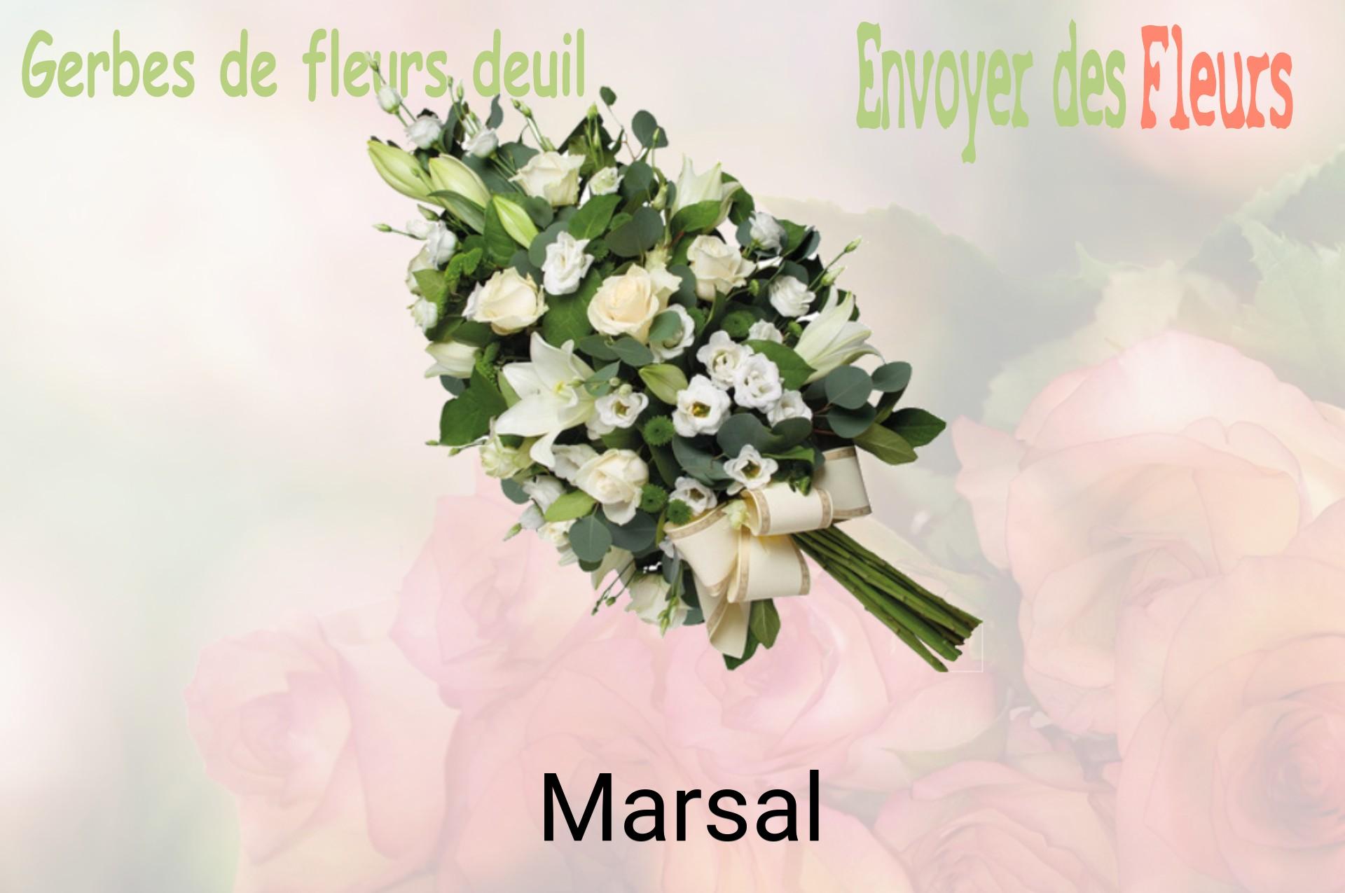 Gerbe de fleurs de deuil livrée à Marsal